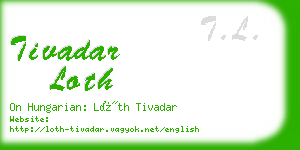 tivadar loth business card