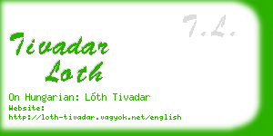 tivadar loth business card